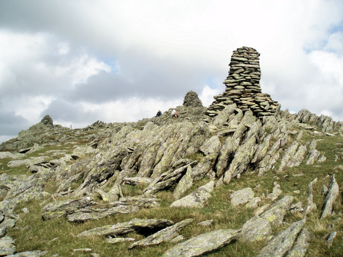 Ill Bell's three summit cairns Ill Bell's three summit cairns